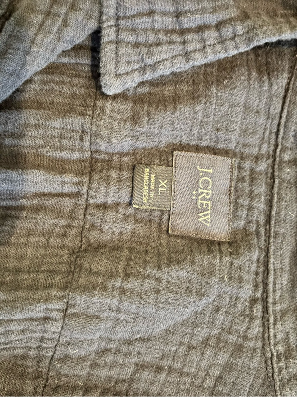 J.Crew Textured Blue Button-Up Shirt